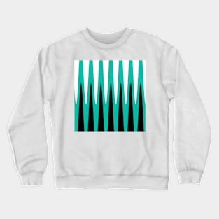 Wave Design Teal Crewneck Sweatshirt